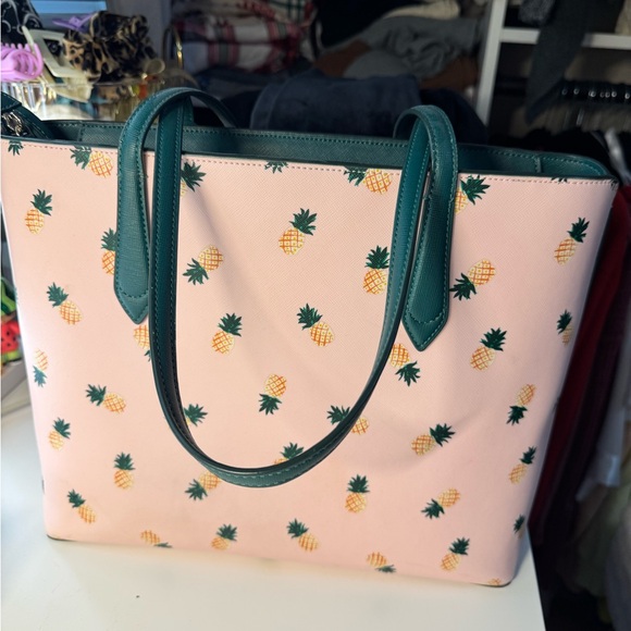 Kate Spade Pink Tote with Pineapple Design - Picture 2 of 4